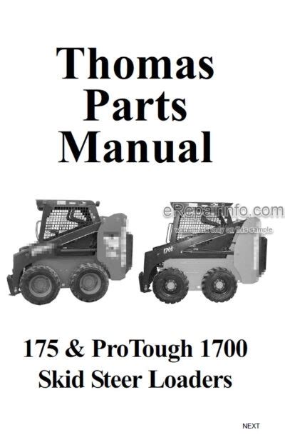 2003 thomas 1700 skid steer|thomas skid steer parts manual.